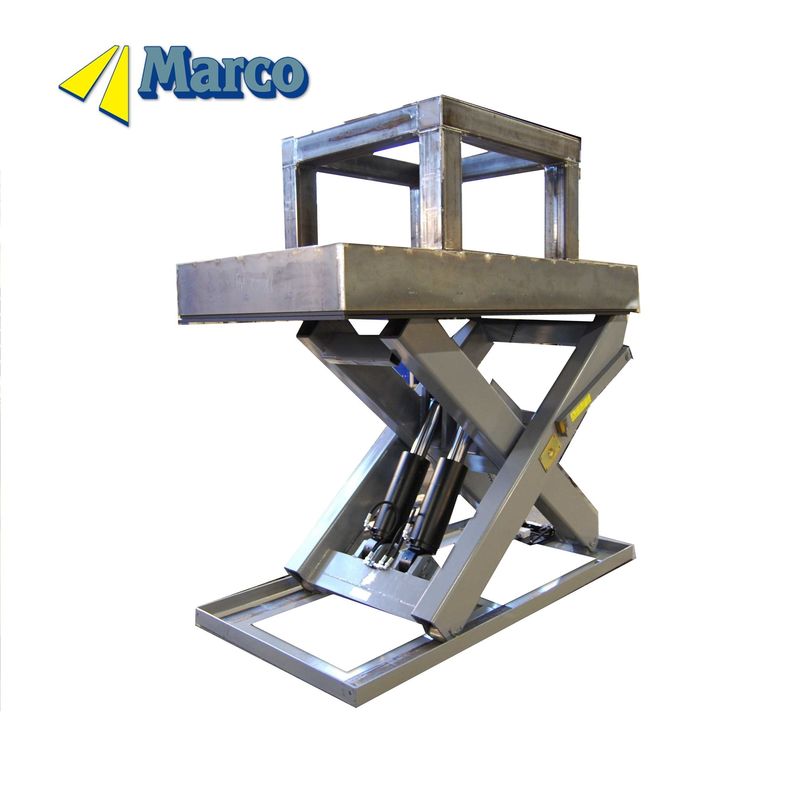 19 Ton Marco Single Scissor Lift Table with Stationary Running Mode and CE Approved